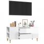 Preview: TV-Schrank Hochglanz-Weiß 102x44,5x50 cm Holzwerkstoff