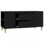 Preview: TV-Schrank Schwarz 102x44,5x50 cm Holzwerkstoff