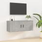 Preview: ARDEBO.de - TV-Wandschrank Betongrau 100x34,5x40 cm