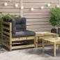 Preview: ARDEBO.de - Garten-Ecksofa mit Kissen und Hocker