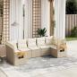 Preview: ARDEBO.de - 7-tlg. Garten-Sofagarnitur mit Kissen Beige Poly Rattan