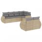 Preview: 7-tlg. Garten-Sofagarnitur mit Kissen Beige Poly Rattan