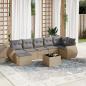 Preview: ARDEBO.de - 8-tlg. Garten-Sofagarnitur mit Kissen Beige Poly Rattan