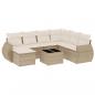 Preview: 8-tlg. Garten-Sofagarnitur mit Kissen Beige Poly Rattan