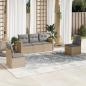 Preview: ARDEBO.de - 5-tlg. Garten-Sofagarnitur mit Kissen Beige Poly Rattan