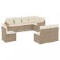 Preview: 8-tlg. Garten-Sofagarnitur mit Kissen Beige Poly Rattan