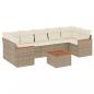 Preview: 8-tlg. Garten-Sofagarnitur mit Kissen Beige Poly Rattan