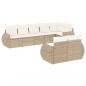 Preview: 8-tlg. Garten-Sofagarnitur mit Kissen Beige Poly Rattan