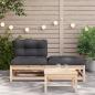 Preview: Gartensofa ohne Armlehnen mit Kissen und Hocker