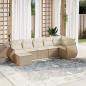 Preview: ARDEBO.de - 7-tlg. Garten-Sofagarnitur mit Kissen Beige Poly Rattan