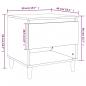 Preview: Nachttisch Räuchereiche 50x46x50 cm Holzwerkstoff