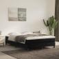 Preview: ARDEBO.de - Boxspringbett mit Matratze Schwarz 140x190 cm Samt