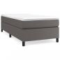 Preview: Boxspringbett mit Matratze Grau 90x200 cm Kunstleder