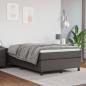 Preview: ARDEBO.de - Boxspringbett mit Matratze Grau 120x200 cm Kunstleder