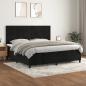 Preview: ARDEBO.de - Boxspringbett mit Matratze Schwarz 200x200 cm Samt