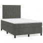 Preview: Boxspringbett mit Matratze Dunkelgrau 120x200 cm Samt