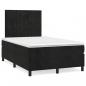 Preview: Boxspringbett mit Matratze Schwarz 120x200 cm Samt