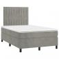 Preview: Boxspringbett mit Matratze Hellgrau 120x200 cm Samt 