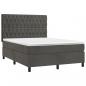 Preview: Boxspringbett mit Matratze Dunkelgrau 140x190 cm Samt