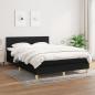 Preview: ARDEBO.de - Boxspringbett mit Matratze Schwarz 140x190 cm Stoff