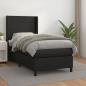 Preview: ARDEBO.de - Boxspringbett mit Matratze Schwarz 80x200 cm Kunstleder