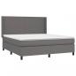 Preview: Boxspringbett mit Matratze Grau 180x200 cm Kunstleder