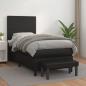 Preview: ARDEBO.de - Boxspringbett mit Matratze Schwarz 90x200 cm Kunstleder