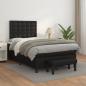 Preview: ARDEBO.de - Boxspringbett mit Matratze Schwarz 120x200 cm Kunstleder