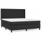 Preview: Boxspringbett mit Matratze Schwarz 180x200 cm Kunstleder