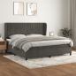 Preview: ARDEBO.de - Boxspringbett mit Matratze Dunkelgrau 200x200 cm Samt