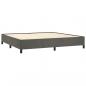 Preview: Boxspringbett mit Matratze Dunkelgrau 200x200 cm Samt