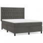 Preview: Boxspringbett mit Matratze Dunkelgrau 140x190 cm Samt