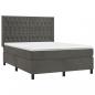 Preview: Boxspringbett mit Matratze Dunkelgrau 140x190 cm Samt