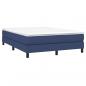 Preview: Boxspringbett mit Matratze Blau 140x190 cm Stoff