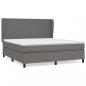 Preview: Boxspringbett mit Matratze Grau 180x200 cm Kunstleder