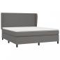 Preview: Boxspringbett mit Matratze Grau 180x200 cm Kunstleder