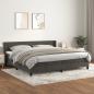 Preview: ARDEBO.de - Boxspringbett mit Matratze Dunkelgrau 200x200 cm Samt