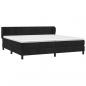 Preview: Boxspringbett mit Matratze Schwarz 200x200 cm Samt