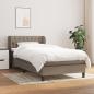 Preview: ARDEBO.de - Boxspringbett mit Matratze Taupe 90x200 cm Stoff