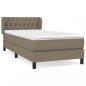 Preview: Boxspringbett mit Matratze Taupe 90x200 cm Stoff