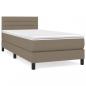 Preview: Boxspringbett mit Matratze Taupe 90x200 cm Stoff