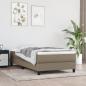 Preview: ARDEBO.de - Boxspringbett mit Matratze Taupe 90x200 cm Stoff