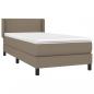 Preview: Boxspringbett mit Matratze Taupe 90x200 cm Stoff