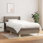 Preview: ARDEBO.de - Boxspringbett mit Matratze Taupe 80x200 cm Stoff