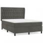 Preview: Boxspringbett mit Matratze Dunkelgrau 140x190 cm Samt