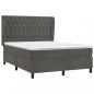 Preview: Boxspringbett mit Matratze Dunkelgrau 140x190 cm Samt