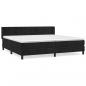 Preview: Boxspringbett mit Matratze Schwarz 200x200 cm Samt