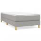 Preview: Boxspringbett mit Matratze Hellgrau 90x190 cm Stoff