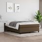 Preview: ARDEBO.de - Boxspringbett mit Matratze Dunkelbraun 140x190 cm Stoff