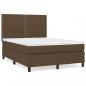 Preview: Boxspringbett mit Matratze Dunkelbraun 140x190 cm Stoff